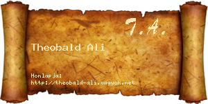 Theobald Ali névjegykártya